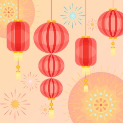 Chinese traditional lantern elements set (25)