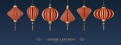 Chinese traditional lantern elements set (19)