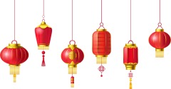 Chinese traditional lantern elements set (18)