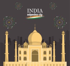 Indian traditional elements icon pattern template (34)