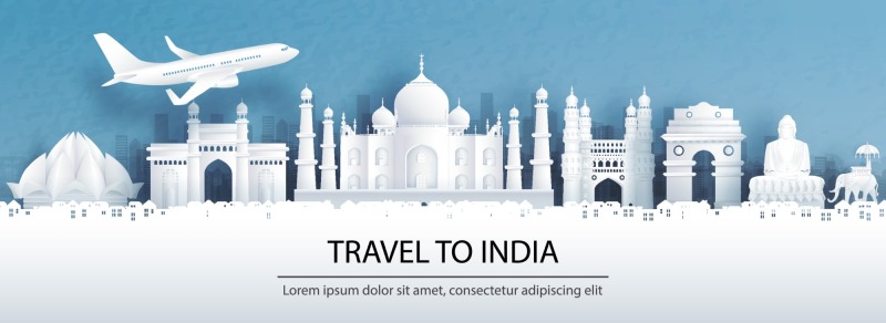 Indian traditional elements icon pattern template (29)