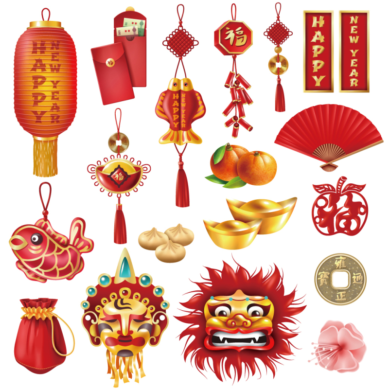 Chinese Spring Festival elements pattern (5)