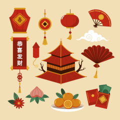 Chinese Spring Festival elements pattern (13)