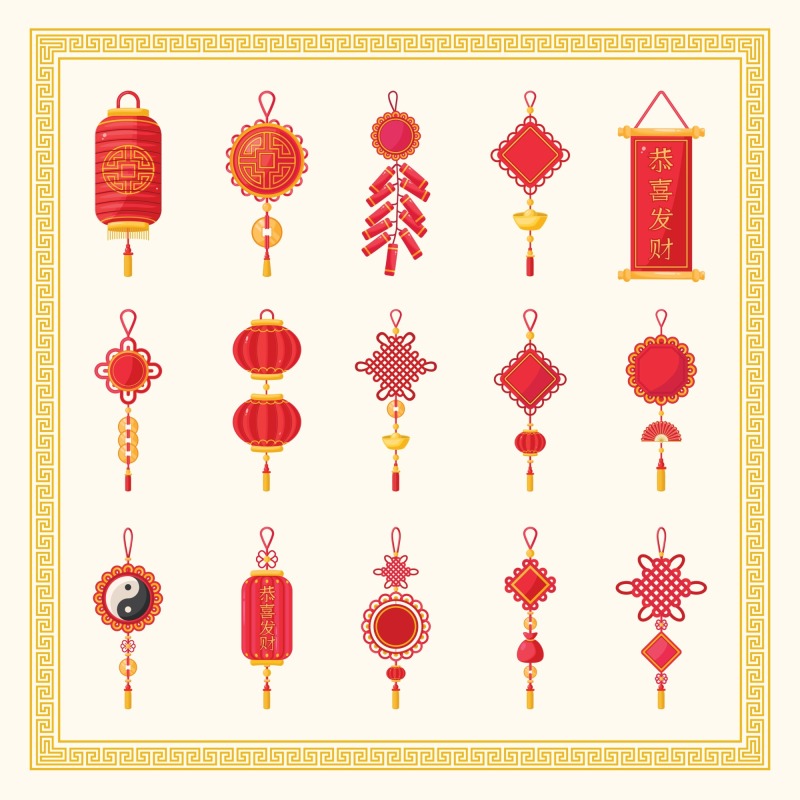 Chinese knot elements pattern (5)