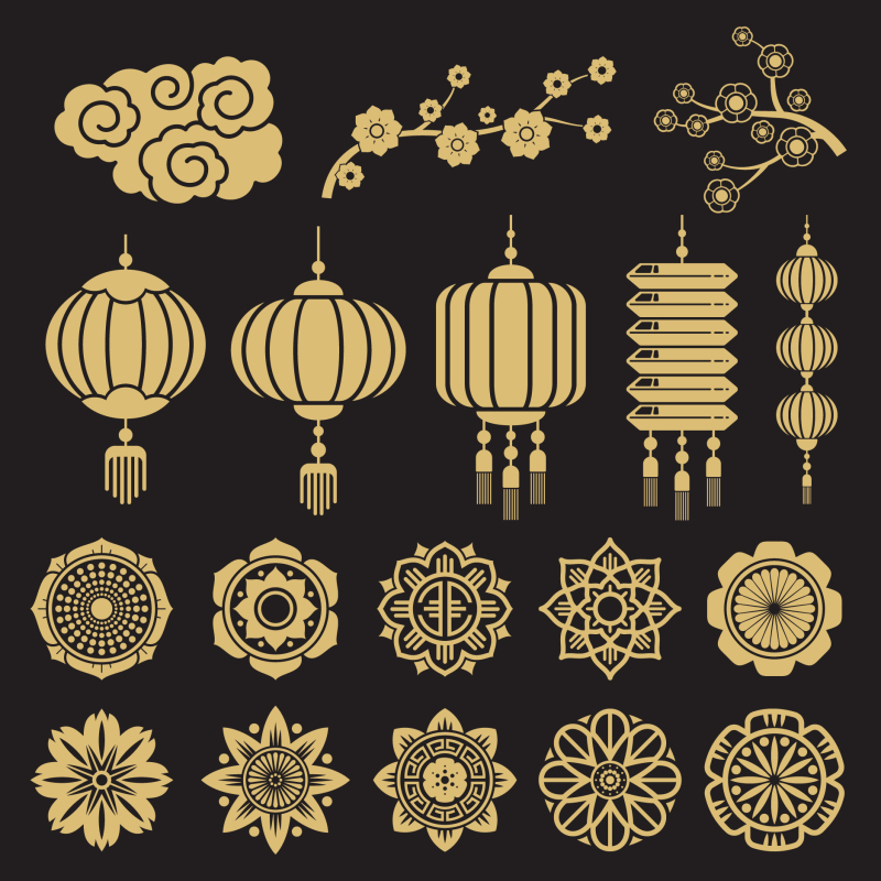 Chinese traditional elements pattern (13)