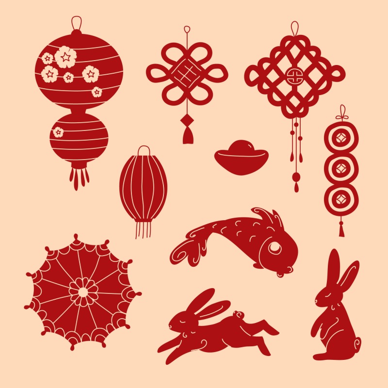 Chinese knot elements pattern (20)