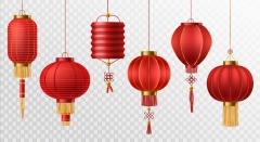 Chinese traditional lantern elements set (12)