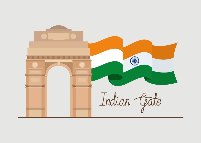 Indian traditional elements icon pattern template (21)