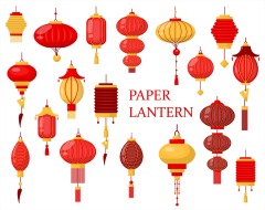 Chinese traditional lantern elements set (29)