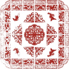 Chinese traditional paper cutting art elements set (35)