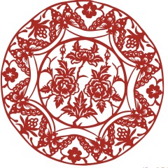 Chinese traditional paper cutting art elements set (45)