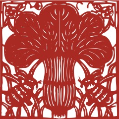 Chinese traditional paper cutting art elements set (20)