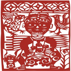 Chinese traditional paper cutting art elements set (25)