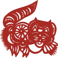 Chinese traditional paper cutting art elements set (10)