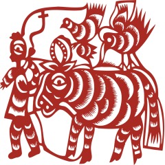 Chinese traditional paper cutting art elements set (37)