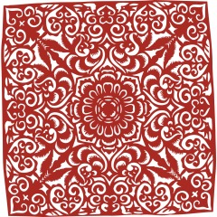 Chinese traditional paper cutting art elements set (14)