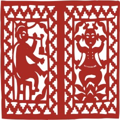 Chinese traditional paper cutting art elements set (18)