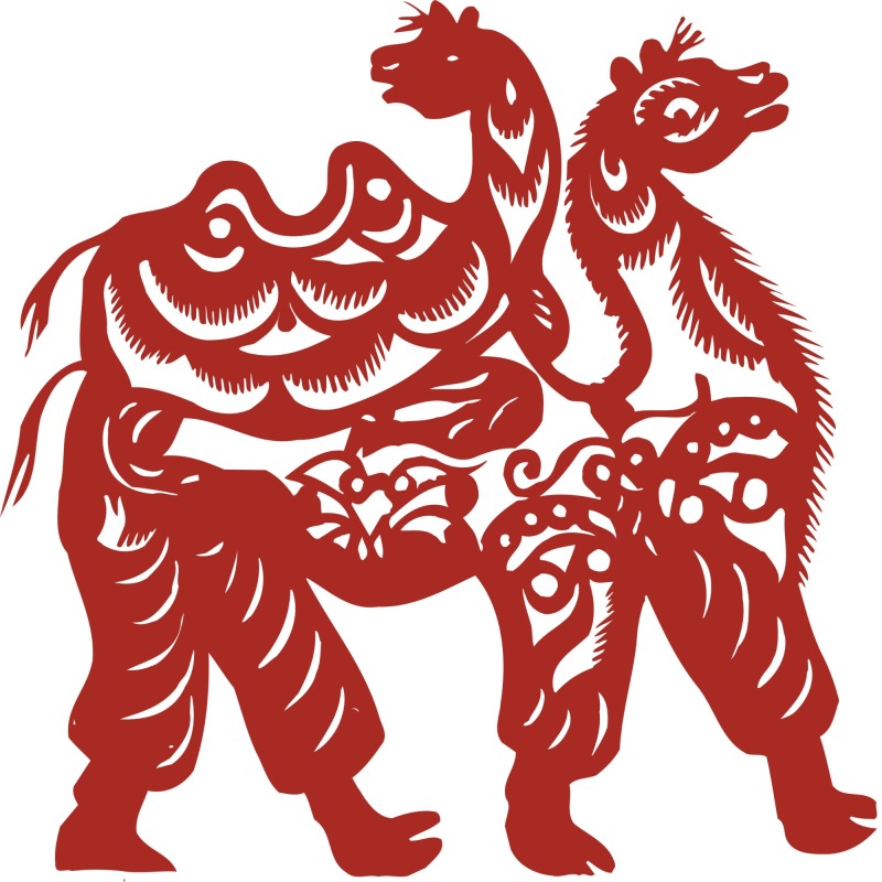 Chinese traditional paper cutting art elements set (16)