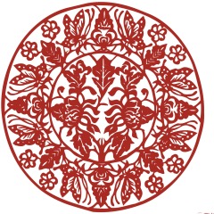 Chinese traditional paper cutting art elements set (48)