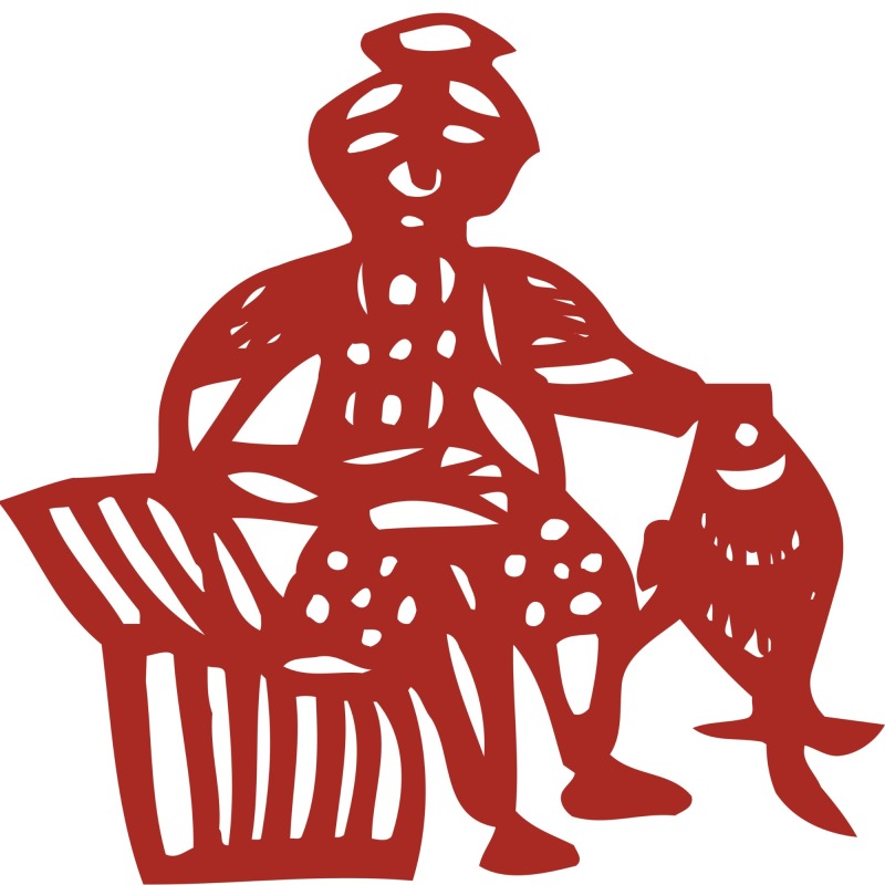 Chinese traditional paper cutting art elements set (11)