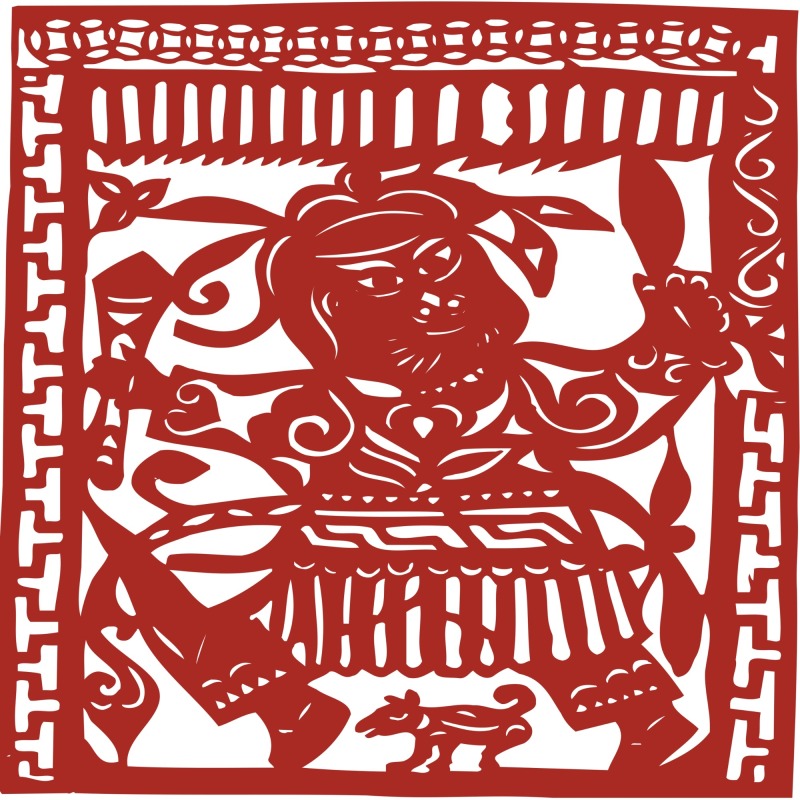 Chinese traditional paper cutting art elements set (12)