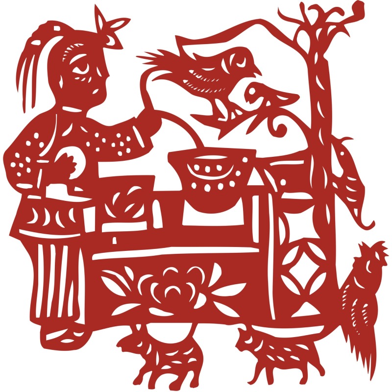 Chinese traditional paper cutting art elements set (23)