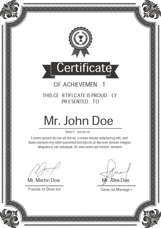 achievement certificate template (15)