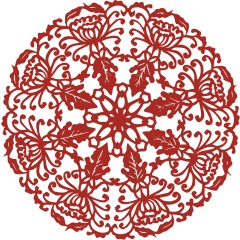 Chinese traditional paper cutting art elements set (53)