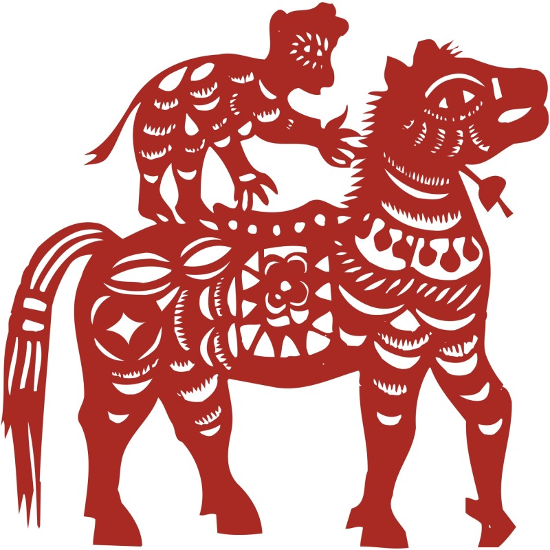 Chinese traditional paper cutting art elements set (29)