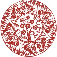 Chinese traditional paper cutting art elements set (47)