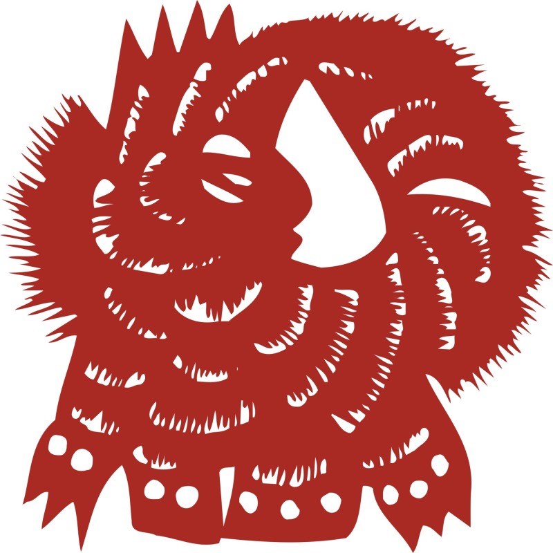 Chinese traditional paper cutting art elements set (9)