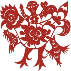 Chinese traditional paper cutting art elements set (22)