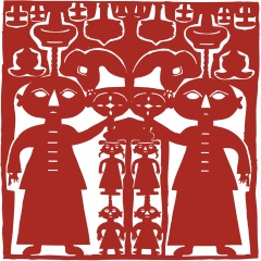 Chinese traditional paper cutting art elements set (43)