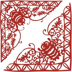 Chinese traditional paper cutting art elements set (33)