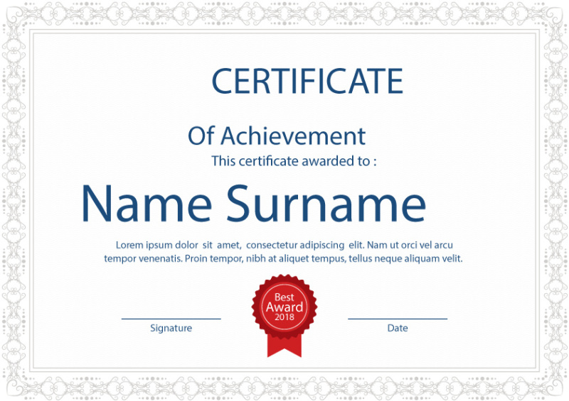 achievement certificate template (35)