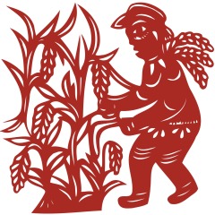 Chinese traditional paper cutting art elements set (28)