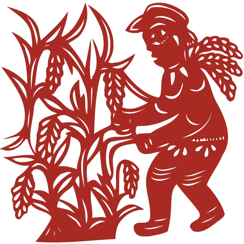 Chinese traditional paper cutting art elements set (28)