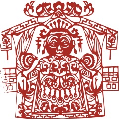 Chinese traditional paper cutting art elements set (34)