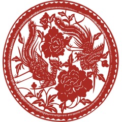 Chinese traditional paper cutting art elements set (54)