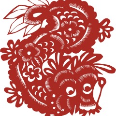 Chinese traditional paper cutting art elements set (41)