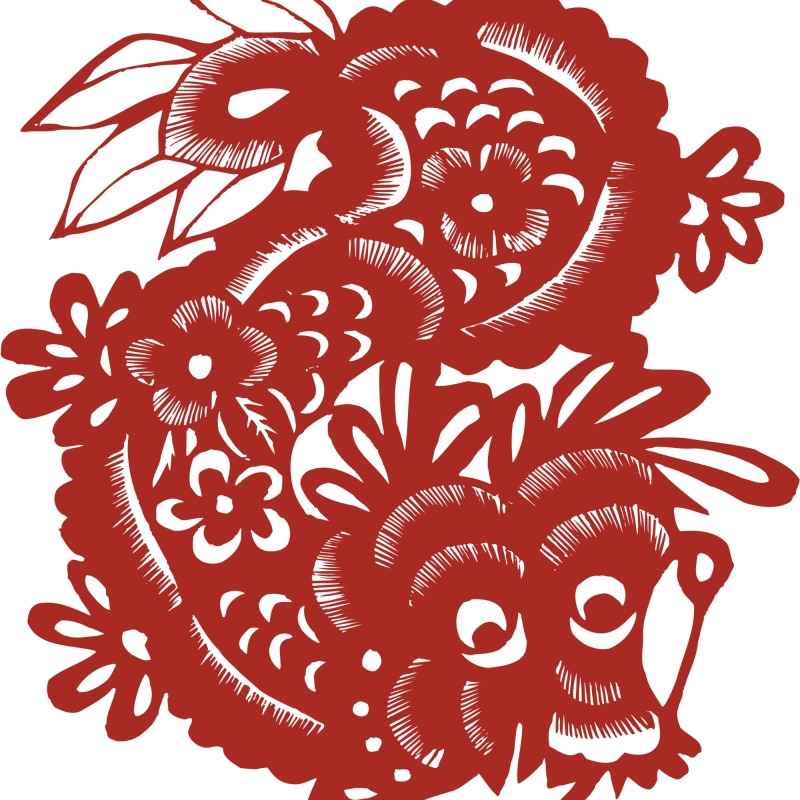 Chinese traditional paper cutting art elements set (41)