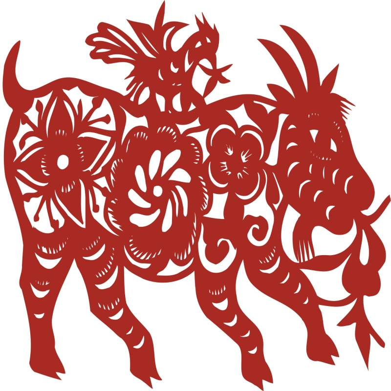 Chinese traditional paper cutting art elements set (31)