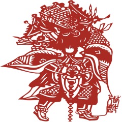 Chinese traditional paper cutting art elements set (38)
