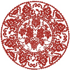 Chinese traditional paper cutting art elements set (50)