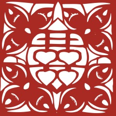 Chinese traditional paper cutting art elements set (17)