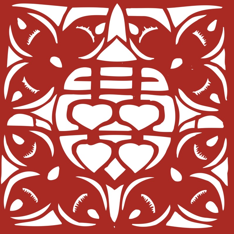 Chinese traditional paper cutting art elements set (17)