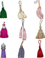 Chinese style traditional tassels art elements set (22)