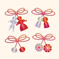 Chinese style traditional tassels art elements set (6)