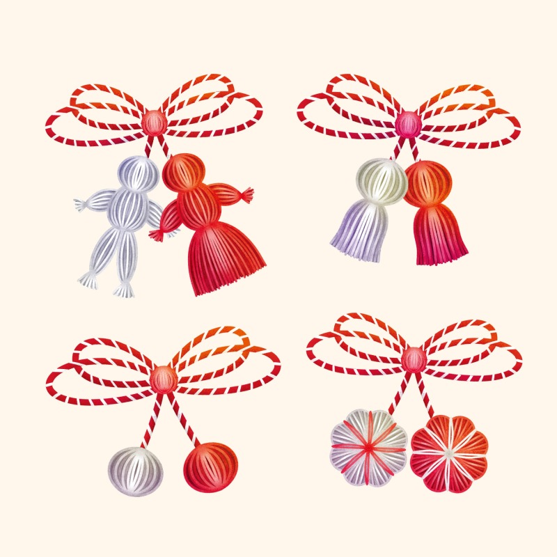 Chinese style traditional tassels art elements set (6)