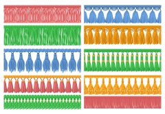 Chinese style traditional tassels art elements set (16)